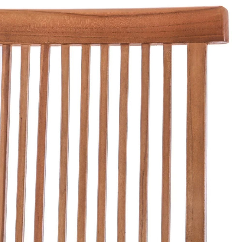 Folding Brown Teak Garden Chair