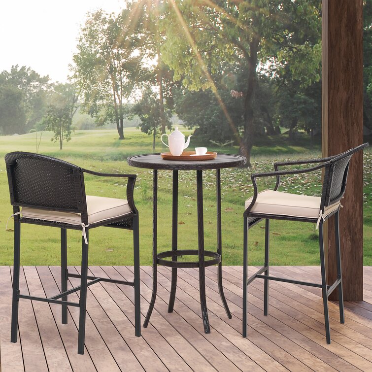3-Piece Bar Height Patio Dining Set