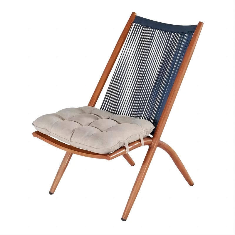 Outdoor Garden Woven Rope Aluminum Leisure Chair Set with Side Table