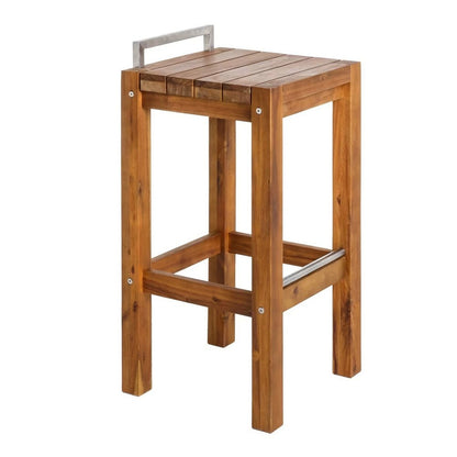 Garden Bar Stool in Brown Acacia