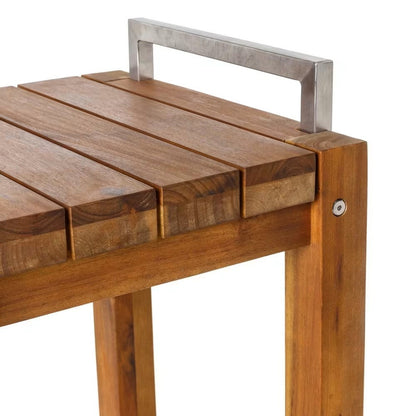 Garden Bar Stool in Brown Acacia