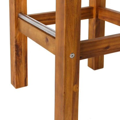 Garden Bar Stool in Brown Acacia