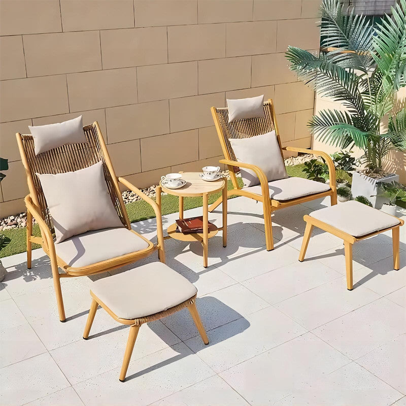 High Back Outdoor Garden PE Rattan Chair