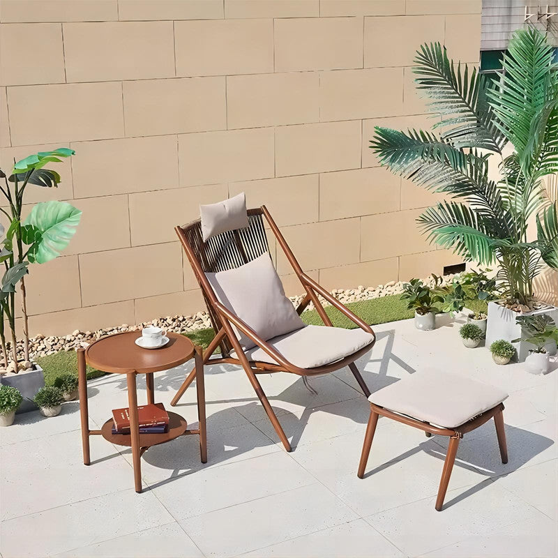 High Back Outdoor Garden PE Rattan Chair