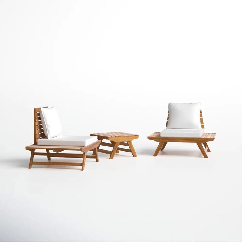Teak Wood and Comfortable Cushion Outdoor Furniture