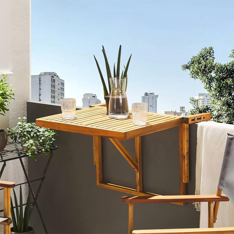 Folding Table for 2 People in Acacia Wood