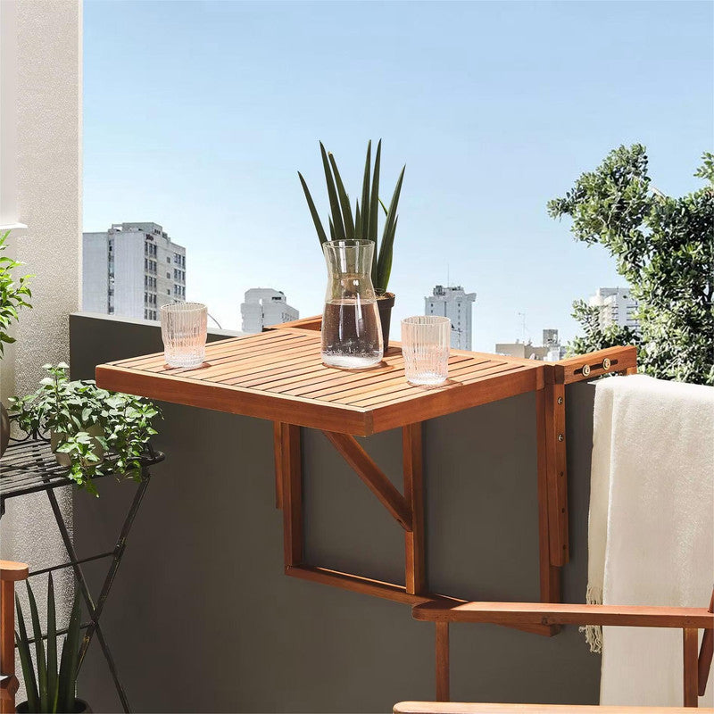 Folding Table for 2 People in Acacia Wood