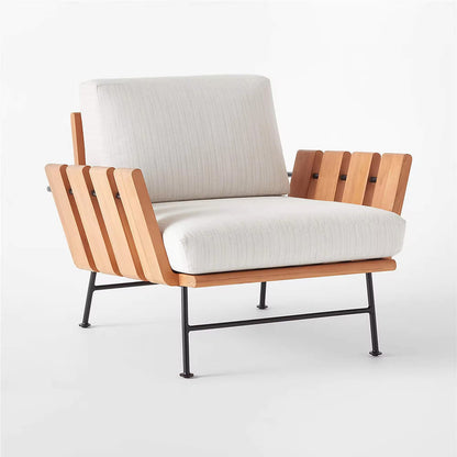 Solid Teak Wood Chair with Cushion