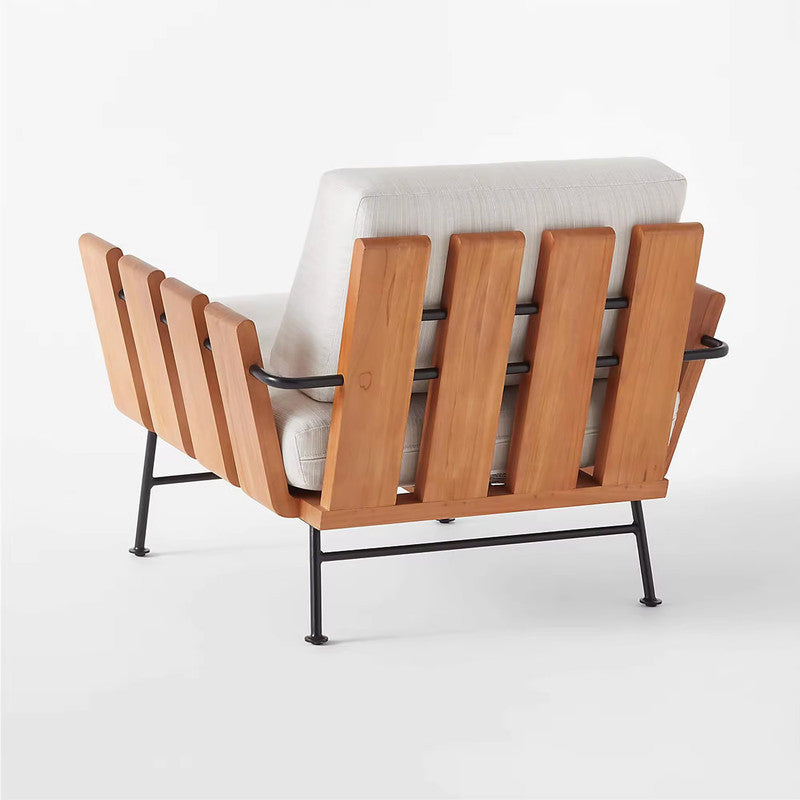 Solid Teak Wood Chair with Cushion