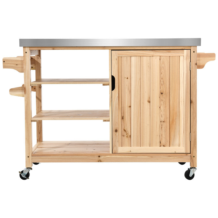 Solid Wood Bar Cart