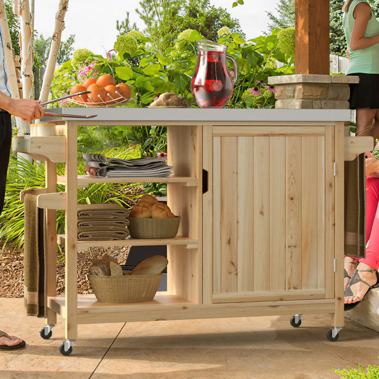 Solid Wood Bar Cart
