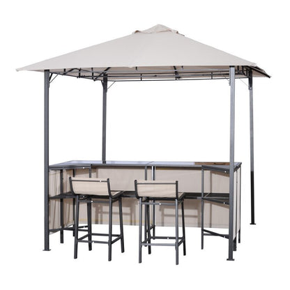 Metal Bar Set with Stools