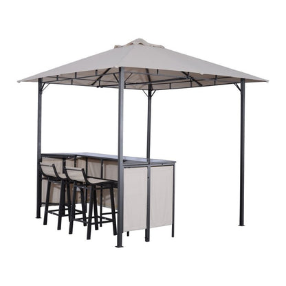 Metal Bar Set with Stools