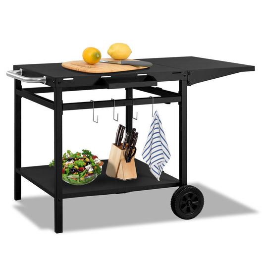 Bar Cart with Metal Outer Material