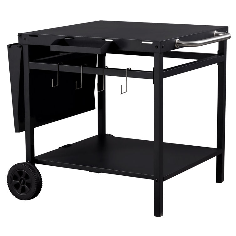 Bar Cart with Metal Outer Material