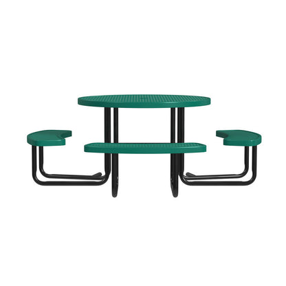 Craft 46'' Round ADA Accessible Outdoor Picnic Table with 3 Bench Seats