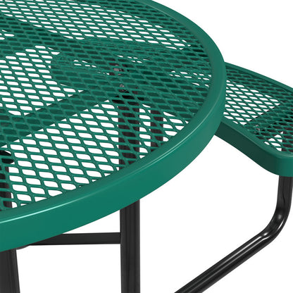 Craft 46'' Round ADA Accessible Outdoor Picnic Table with 3 Bench Seats