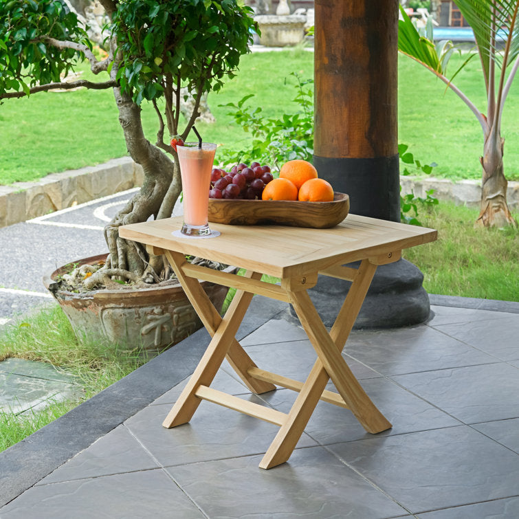 Folding Teak Side Table