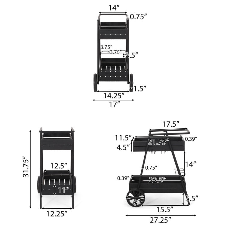 Metal Bar Cart