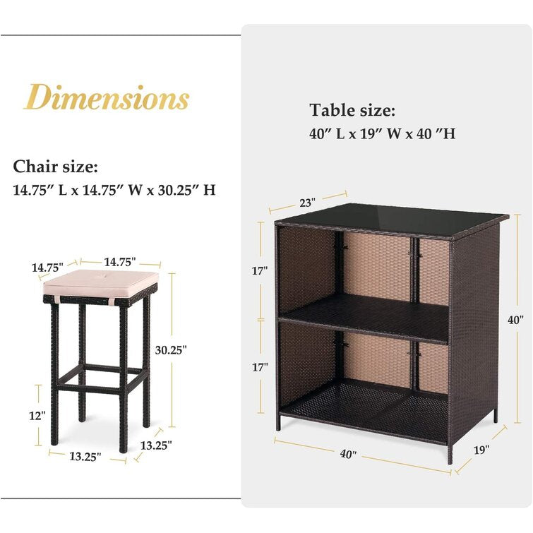 Bar Set with Stools
