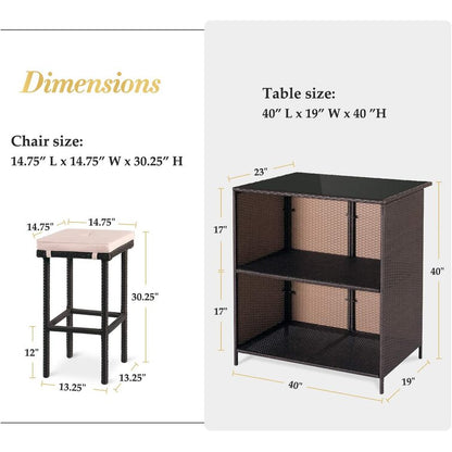 Bar Set with Stools